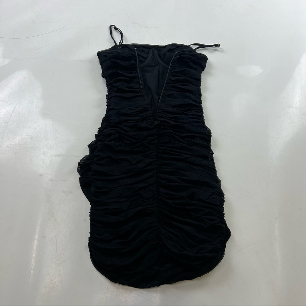 Ten by babaton women’s black mesh mini dress 00 L36-14 - Picture 3 of 5